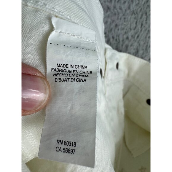 Lucky Brand Malibu Short Womens White Embroidered Star Denim Cutoff Shorts Sz 26 - Picture 11 of 16